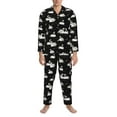 thumbnail image 3 of Goofa Swan And Dragonflies for 2-piece Loungewear Set Men’s Sleepwear Set Soft PJs Cozy loungewear Comfy Sleep Set Winter Pajamas-Large, 3 of 7