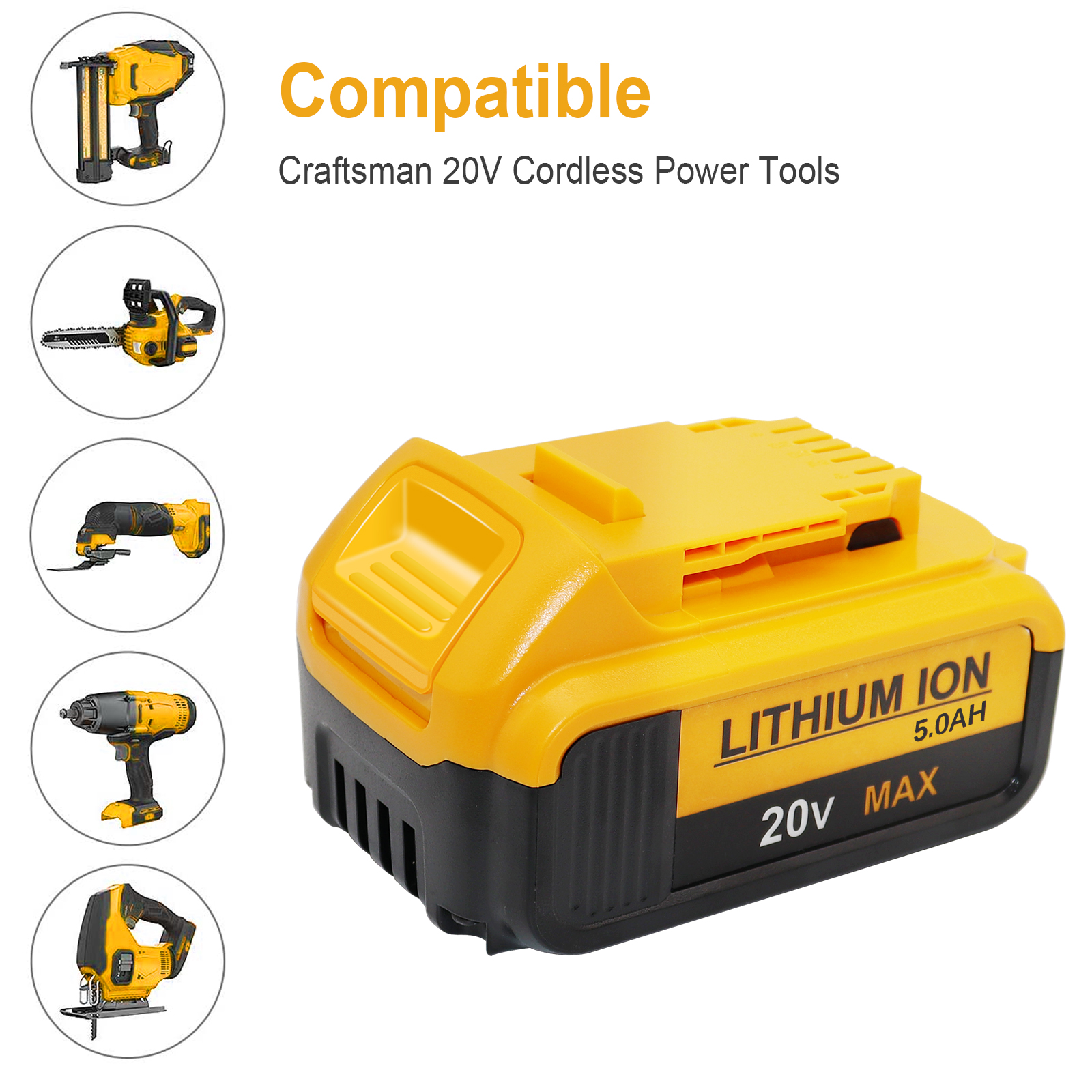 6.0Ah Replacement Battery - Compatible 