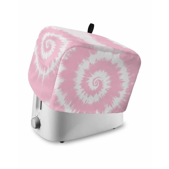 Fsddascl Pink White Ombre Toaster Cover 2 Slice, Small Kitchen Appliance Covers, Modern Romantic Ethnic Boho Tie Dye Toaster Oven Cover with Loop, Bread Machine Cover Polyester Dust Cover Protection