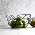 thumbnail image 2 of Frutero versátil para cocina, recipiente de acero inoxidable para guardar verduras, diseño abierto que ahorra espacio (grande, negro), 2 of 6