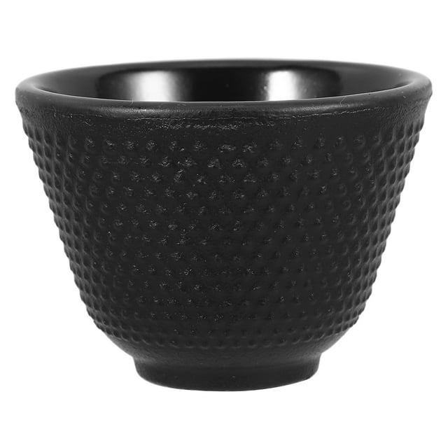 Shisuyan Cast Iron Kung Fu Tea Cup 80ml Asian Teacup Retro Style Tea Tasting Mug for Teahouse and Home Portable Reusable Mini Mug with Non-slip Texture