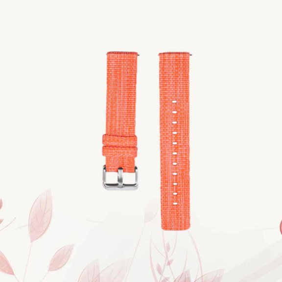 ETEREAUTY Orange Canvas Watch Strap Comfortable Replacement Band for Everyday Wear