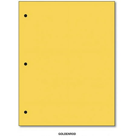3 Hole Color Paper 8 1/2 X 11 - 100 Papers Per Pack (Goldenrod)