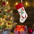 thumbnail image 5 of Xuniizn Christmas Stockings Bulk, Assorted Festive Xmas Stockings for Fireplace Mantel Decor, Traditional Holiday Ornaments, Christmas Decorations for Home, Cloth, White, 5 of 9