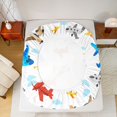 thumbnail image 5 of Homewish Colorful Airplane Twin Sheet Sets,Cartoon Aircraft Twin Fitted Sheet,Blue White Red Brown 03 For Kids,Microfiber Bedroom Decor,3pcs, 5 of 7