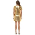 thumbnail image 2 of Robes de Soirée Cocktail à Paillettes pour Femmes, Doré, Très Grand, 2 of 5