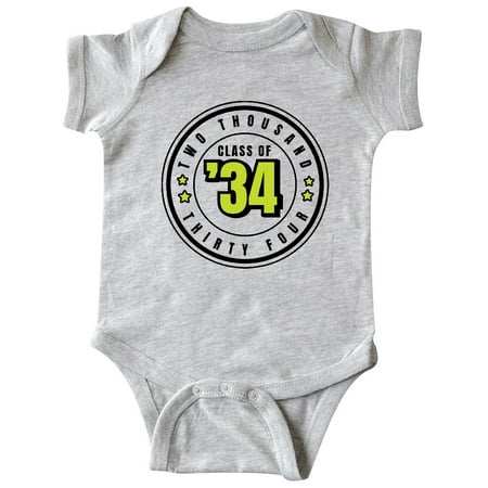 

Inktastic Class of 2034 in Black Circle with Stars Gift Baby Boy or Baby Girl Bodysuit