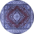 thumbnail image 1 of Ahgly Company Indoor Round Medallion Blue Traditional Area Rugs, 8' Round, 1 of 4