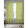 thumbnail image 2 of Fruit Green Linen Sheer Curtains 96 inches Long, Farmhouse Pure Color Country Vintage Light Filtering Sheer Window Curtains Rod Pocket Voile Drapes for Bedroom Living Room, 2 Panels 52"W x 96"L, 2 of 7