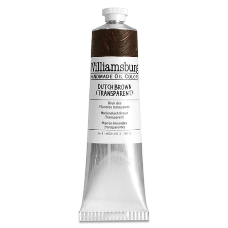 Williamsburg Handmade Oil Paint, 150 ml, Dutch Brown (Transparent)