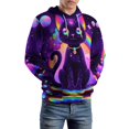 thumbnail image 5 of Rainbow Space Cat Men's Women New Sweatshirt Hoodie Men's Plus Size Sweatshirt Hooded Sweatshirt 3d Printed Street Men's Cloth, 5 of 6