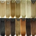 thumbnail image 3 of Happydeer 6Pcs High Temperature Fiber Clip Hair Extension Straight Heat Resistant Wig, 3 of 13