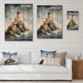 thumbnail image 4 of Designart "Watchtower Overlooking the Ocean II" Coastal Print on Natural Pine Wood, 4 of 5