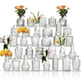 thumbnail image 1 of Juego de 32 jarrones de cristal ODBCYWM, diseño vintage, cristal transparente, 1 of 7