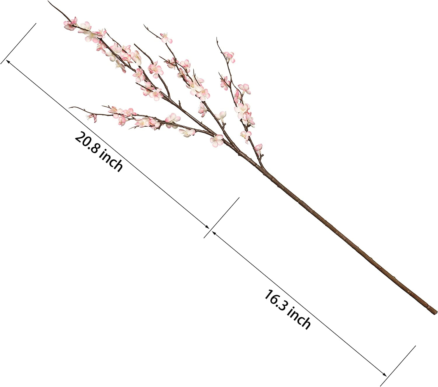 Artificial Plum Blossom Fake Silk Cherry Blossom Branches Flowers,Faux Long Stems Wintersweets Arrangement for Wedding Home Office Bedroom Spring Party Decor(White)