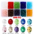 thumbnail image 3 of 1000pcs 4mm Crystal Glass Beads Finding Spacer Beads Shape Assorted Colors with Box, 3 of 6