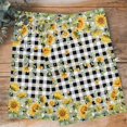 thumbnail image 4 of Sunflower 1 Pack Kitchen Towel, Water Absorbent Dish Towel, Summer Eucalyptus Botanical Floral Black Plaid Decorative Hand Towels - Quick Drying Cloth for Cooking Baking, 18x28 Inch, 4 of 8