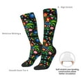 thumbnail image 5 of Picia Women Crew Soft Moisture-wicking Socks Roosters and Flowers Pattern Design Cotton Socks, One Size fit All, 5 of 9