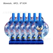 New Sonics Birthday Party Decorations Kids Party Supplies Paper Cups Tablecloth Cake Toppers Backdrop Baby Shower Decoration