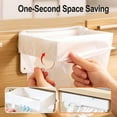 thumbnail image 4 of Foldable Trash Bag Holder, Hanging Trash Can, for Garbage Bags with Fixing Snap for Kitchen Cabinet Doors, Gray, 4 of 8