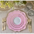 thumbnail image 2 of " OCCASIONS " 40 Pieces Pack, Heavyweight Disposable Wedding Party Plastic Plates (10.5'' Dinner Plate, Imperial Light Pink & Gold), 2 of 10