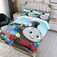 thumbnail image 3 of Bob The Train Themed Bed Sheet Set Three Piece Set 53x79 Inches Comfortable And Skin Friendly Unique Design Creating A Star Studded Night, 3 of 6