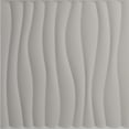 thumbnail image 5 of Ekena Millwork 19 5/8"W x 19 5/8"H Shoreline EnduraWall Decorative 3D Wall Panel, Textured Metallic Silver (Covers 2.67 Sq. Ft.), 5 of 6