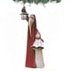 thumbnail image 1 of Santa and Snowman Sculpture With Lantern,Santa Claus Snowman Resin Ornament, 1 of 5