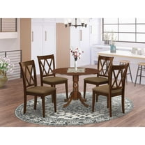 East West Furniture Dining Room Set Mahogany, DLCL5-MAH-C