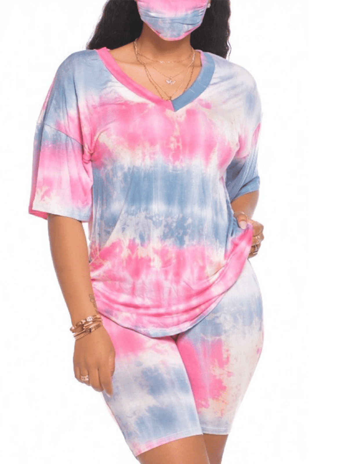 Pink Tie Dye Workout Set