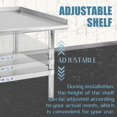 thumbnail image 3 of HALLY Stainless Steel Equipment Stand 28x24 Inches with Undershelf, NSF Commercial Prep & Work Table with Rear and Side Risers, Heavy Duty Grill for Kitchen, Bar, Rest, 3 of 7