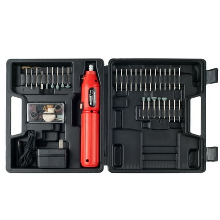 Stalwart 60-Piece 3.6V Cordless Rotary Tool for Polishing and Engraving