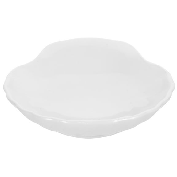 Clispeed Shell Shaped Soap Dish White Plastic Bathroom Accessory for Home