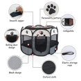 thumbnail image 3 of Portable Folding Pet Tent Dog House Octagonal Cage for Cat Tent Playpen Puppy Kennel Easy Operation Fence Outdoor Big Dogs House ShopWise Round, 3 of 14