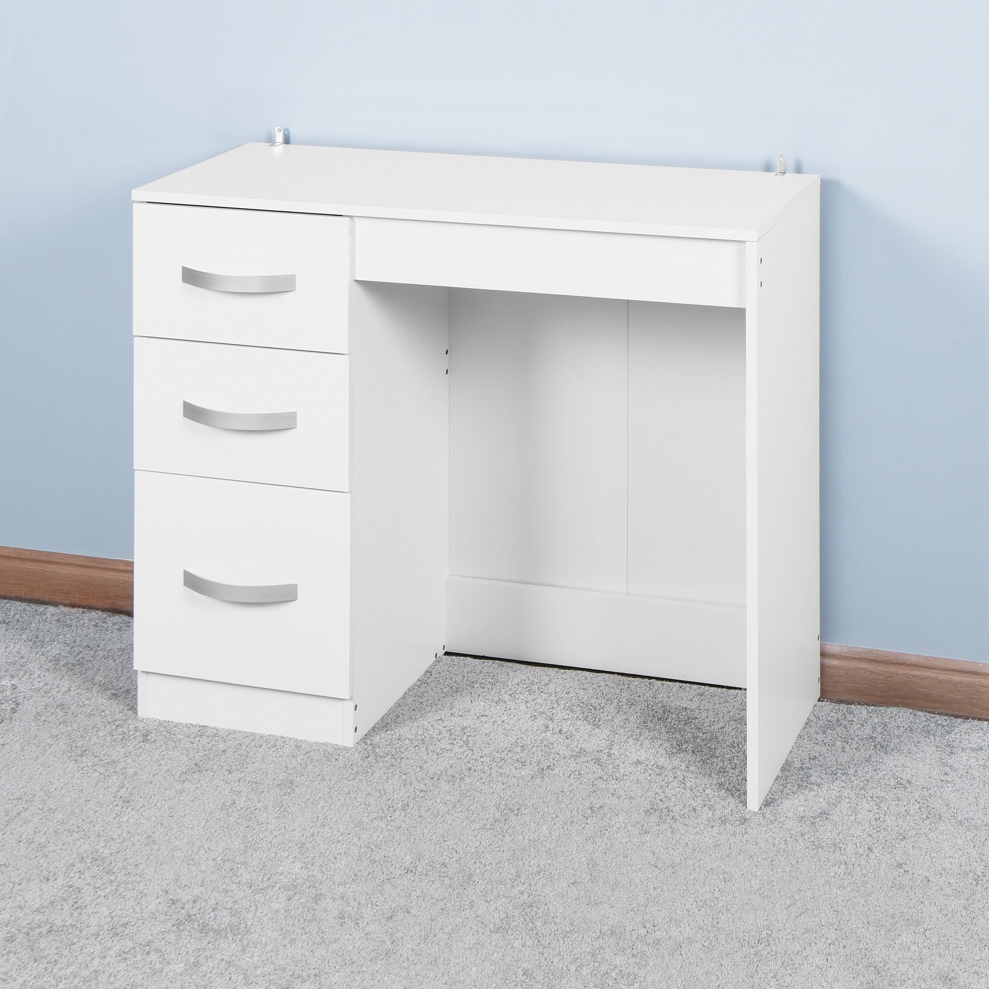 White 3 drawer desk discount