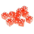 thumbnail image 1 of KLKCMS 10pcs/set D6 Dice for Home Pub Party Board Games 16mm MultiColor Orange, 1 of 9