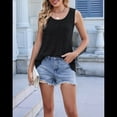 thumbnail image 4 of Camisetas Sin Mangas para Mujer, Túnicas Básicas de Verano, Ropa Suave, Conjuntos Casuales de Moda 2025. Negro M, 4 of 10
