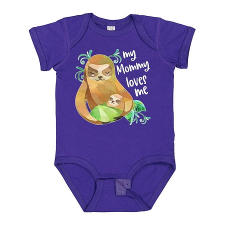 

Inktastic My Mommy Loves Me Cute Sloth and Baby Gift Baby Boy or Baby Girl Bodysuit