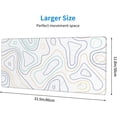 thumbnail image 3 of Topographic Map Mouse Pad Large Desk Mat XL Extended Non-Slip 31.5 X 11.8 in Keyboard Pads Base Mousepad Stitched Edge for Home Gaming Office Work, 3 of 6