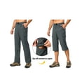thumbnail image 4 of Little Donkey Andy Men's Stretch Convertible Pants, Zip-Off Quick-Dry Hiking Pants Travel Capri Pants Dark Grey 3XL, 4 of 7