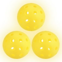 Uxcell Pickleball Balls Glow in the Dark Pickleball Outdoor Pickleball Balls with Mesh Bag for Indoor Outdoor Yellow