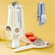 thumbnail image 1 of mfyjkho Juego De Utensilios De Cocina De 7 Piezas Con Estante De Almacenamiento, Rallador De Acero Inoxidable, Batidor De Huevos, Abrebotellas, Colador Y Pelador., 1 of 3