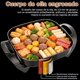 thumbnail image 2 of Sartén Eléctrica de 5 Litros – Cuadrada con Tapa de Vidrio Ventilada, Asas de Tacto Fresco, 1360W, Revestimiento Antiadherente y 5 Niveles de Temperatura Ajustable (Hasta 450°C), 2 of 7