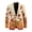 Autumn Pumpkin Leaves, variant on Flame Bat Web Polyester Men's Blazer Jacket with Slim Fit, Lightweight Solid Slim Fit One Button Suit Jacket for Dinner