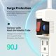 thumbnail image 4 of Protector contra sobretensiones Power Strip PLUGTUL, 6 salidas, paquete de 2, 10 pies, 4 of 7