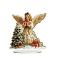 thumbnail image 2 of Placa acrílica de pie • Decoración de escritorio 2D • Cartel navideño con árbol de Navidad y ángel • 9,84x9,65x3,14 pulgadas • Adorno festivo para el hogar y la oficina, 2 of 6