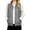 Gray, variant on ClodeEU Women's Round Neck Zip Up Quilted Vest,Sleeveless Lightweight Casual Gilet with Pockets ,Women's S-XXL