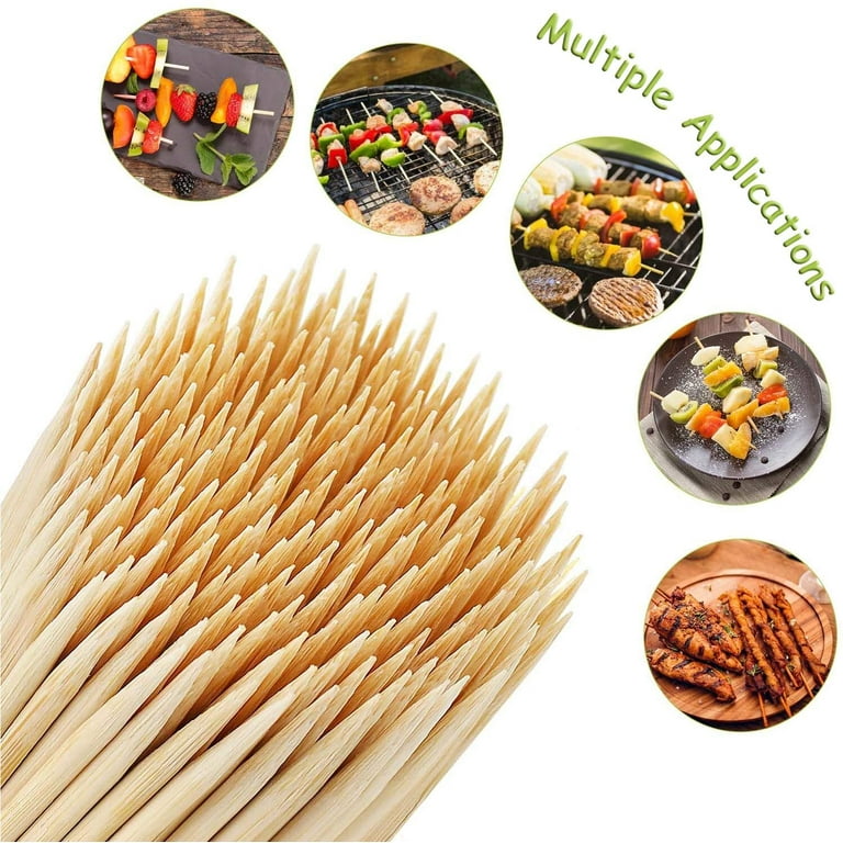 200PCS 12 inch Bamboo Skewers for Wooden Sticks， BBQ，Appetiser 6