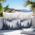 thumbnail image 4 of Outdoor Pillow Cover Blue Forest Mountain Set of 2 Waterproof Throw Pillowcases Watercolor Landscape Decorative Patio Furniture Pillows for Couch Garden Indoor & Outdoor Use, 4 of 9