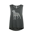 thumbnail image 1 of Thread Tank Rottweiler Dog Silhouette Women's Sleeveless Muscle Tank Top Charcoal Medium, 1 of 4